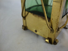 Load image into Gallery viewer, Vintage Green Tinted Glass and Brass Handerbete Sweden Musical Box Decanter
