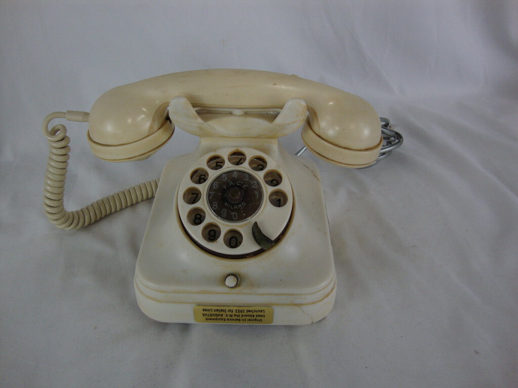 1950's SS Augustus Face Milano Marble Metal First Class Stateroom Telephone