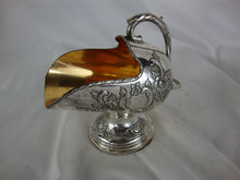 Load image into Gallery viewer, Vintage Raimond Silverplate Floral Scrollwork Sugar Scuttle with Gold Wash Interior
