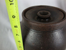 Load image into Gallery viewer, Vintage Folk Art Pottery Brown Small Butter Churn with Lid
