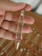 Load image into Gallery viewer, Vintage Chandelier Crystal Drops with Top Bead Lot of 16
