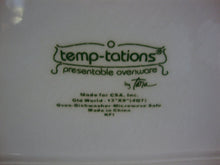 Load image into Gallery viewer, Vintage Temptations Ceramic Casserole 9x13 Serve Dish with Plastic Cover &amp; Metal Carry Tray
