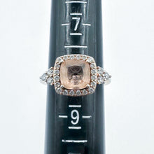 Load image into Gallery viewer, Vintage Rose-Toned Sterling Silver Clear &amp; Champagne Stone Ring, Size 8
