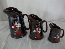 Load image into Gallery viewer, Vintage Farmhouse Country Ceramic Rooster Pancake Pitchers Set of 3
