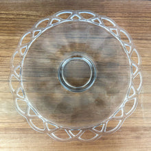 Load image into Gallery viewer, Vintage Imperial Glass Clear Glass Crochet Lace Rim Platter
