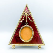 Load image into Gallery viewer, 1980s Romanov Gifts Red Imperial Triangle Picture Frame
