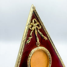 Load image into Gallery viewer, 1980s Romanov Gifts Red Imperial Triangle Picture Frame
