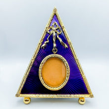 Load image into Gallery viewer, 1980s Romanov Gifts Purple Imperial Triangle Picture Frame
