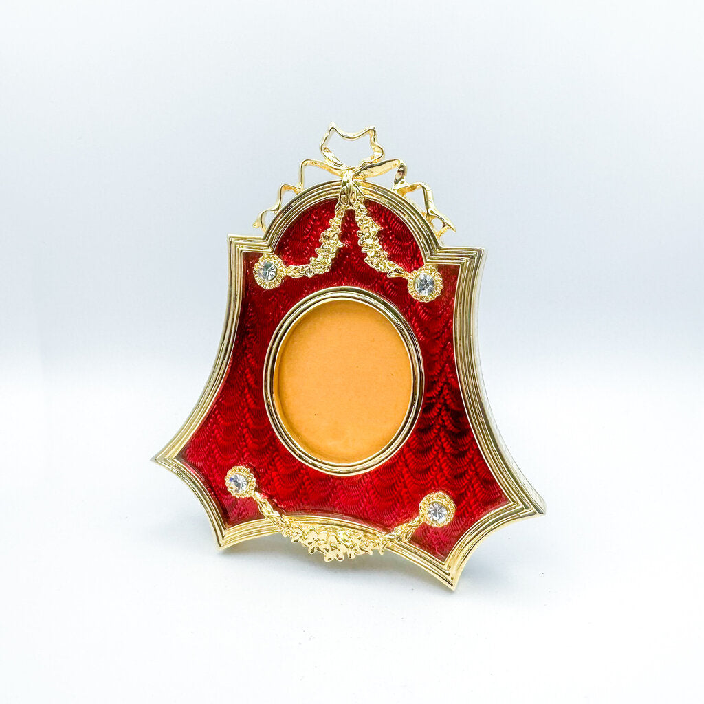 1980s Romanov Gifts Red Imperial Louis XVI Picture Frame