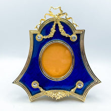 Load image into Gallery viewer, 1980s Romanov Gifts Blue Imperial Louis XVI Picture Frame
