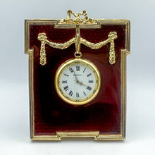 Load image into Gallery viewer, 1980s Romanov Gifts Red Imperial Frame Clock
