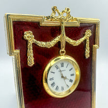 Load image into Gallery viewer, 1980s Romanov Gifts Red Imperial Frame Clock
