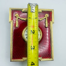 Load image into Gallery viewer, 1980s Romanov Gifts Red Imperial Frame Clock
