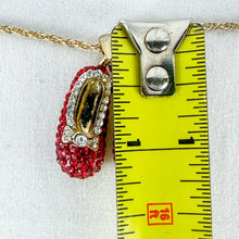 Load image into Gallery viewer, 1970s Romanov Gifts Ruby Slippers Pendant Faberge Chain Necklace
