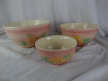 Load image into Gallery viewer, Vintage Hull USA Sunglow Nesting Mixing Bowl Set of 3
