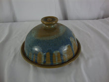 Load image into Gallery viewer, Vintage Handmade Ceramic Cheese Butter Plate with Dome Cover Artist Signed
