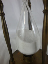 Load image into Gallery viewer, Vintage Brass White Sand Desktop Hourglass Timer
