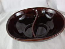 Load image into Gallery viewer, Vintage Marcrest Oven Proof Daisy Dot Brown Stoneware Divided Dish
