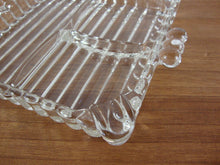 Load image into Gallery viewer, Vintage Hazel Atlas Boopie Clear Glass Snack Cigarette Divided Dish Set of 4
