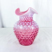 Load image into Gallery viewer, 1940s Fenton Cranberry Opalescent Hobnail 6 Inch Vase
