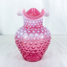 Load image into Gallery viewer, 1940s Fenton Cranberry Opalescent Hobnail 6 Inch Vase
