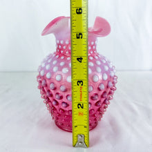 Load image into Gallery viewer, 1940s Fenton Cranberry Opalescent Hobnail 6 Inch Vase
