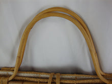 Load image into Gallery viewer, Vintage Bibi Cabana Woven Floral Bamboo Handle Purse
