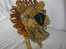 Load image into Gallery viewer, Vintage Handmade Beaded Standing Lion Table Sculpture Decor Figure
