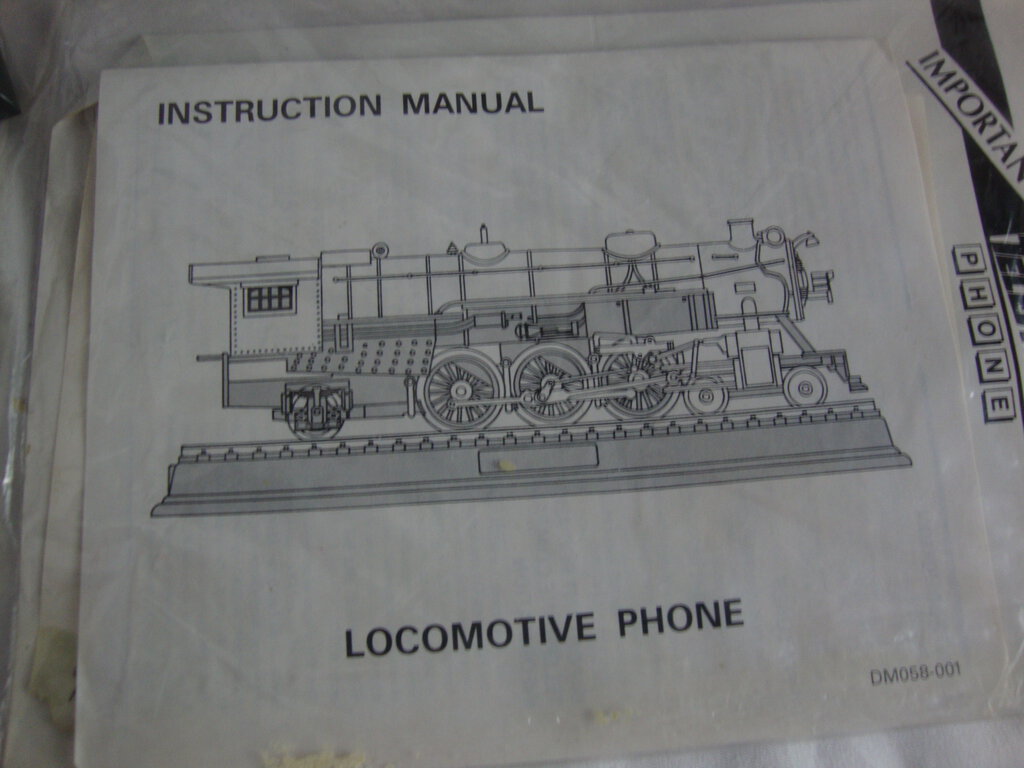 Vintage Locomotive outlet Telephone & Manual