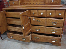 Load image into Gallery viewer, Vintage Victorian Style Oak High Dresser with Removable Mirror Shelf with Glove Drawers
