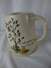 Load image into Gallery viewer, Yesteryears Pottery Texas Be Still and Know That I Am God Decor Pitcher
