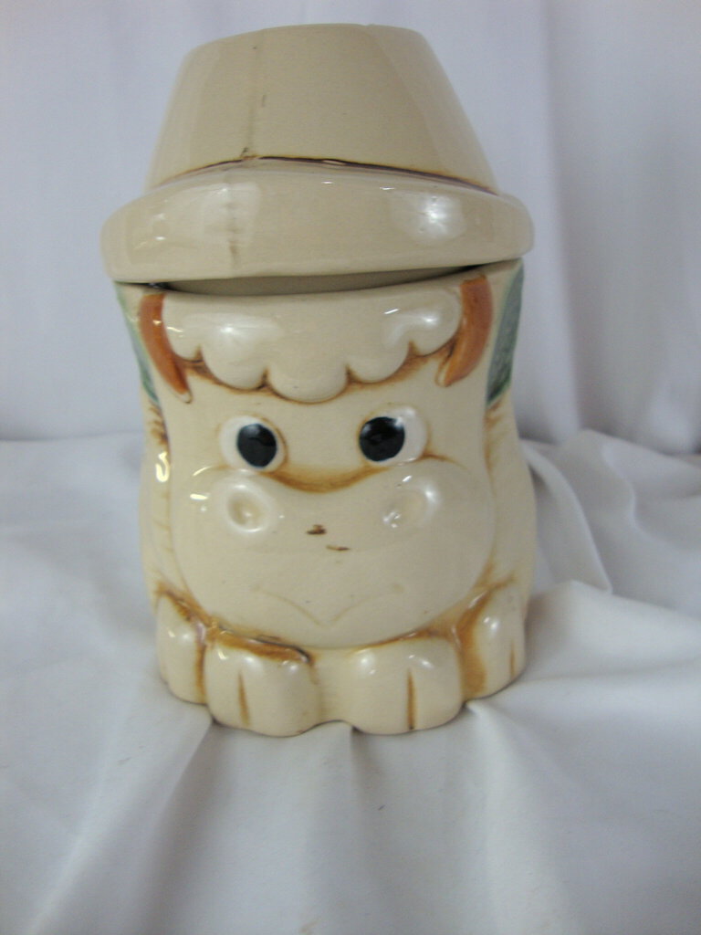 Vintage Baby Bull Moose Ceramic Cookie Jar