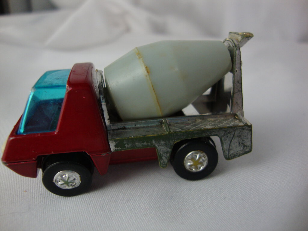 Vintage PlayArt Hong Kong Red Chrome Concrete Play Truck