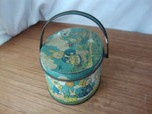 Load image into Gallery viewer, Vintage TinDeco Peter Rabbit on Parade Hinged Oval Trinket Box
