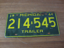 Load image into Gallery viewer, 1964 Michigan Trailer 214-545 Car Tag License Plate
