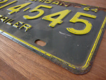 Load image into Gallery viewer, 1964 Michigan Trailer 214-545 Car Tag License Plate
