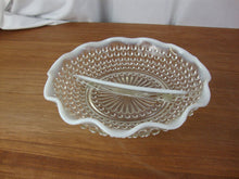 Load image into Gallery viewer, Vintage Fenton Moonstone Divided Serving Bowl Dish
