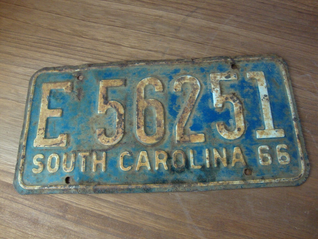 1966 South Carolina E 56251 Car Automobile License Plate