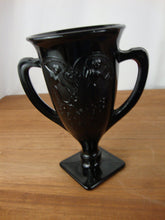 Load image into Gallery viewer, Vintage LE Smith Black Amethyst Double Handle Heart Dancing Nymph Urn Vase
