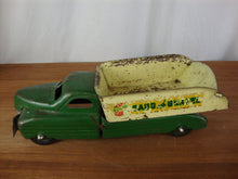 Load image into Gallery viewer, 1940&#39;s BUDDY L Pressed Steel Green/Cream Sand and Gravel Dump Truck
