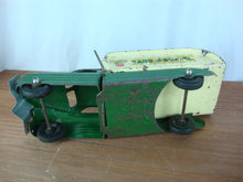 Load image into Gallery viewer, 1940&#39;s BUDDY L Pressed Steel Green/Cream Sand and Gravel Dump Truck
