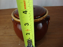 Load image into Gallery viewer, Vintage Hull Oven Proof USA Brown Drip Glaze Sugar Bowl with Lid
