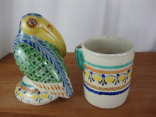 Load image into Gallery viewer, Vintage Mexico Pottery Talavera Style Canister Jar with Toucan Bird Lid
