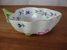 Load image into Gallery viewer, Vintage Herend Hungary Handpainted Blue Garland Leaf Petite Trinket Dish
