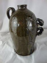 Load image into Gallery viewer, Jeff Standridge Folk Art Pottery 3D Spider Ugly Face Jug
