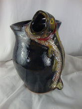 Load image into Gallery viewer, Mike Craven Folk Art Pottery Trout Spout Pitcher
