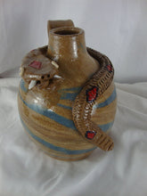 Load image into Gallery viewer, Dale Costner Folk Art Potter Streaked Snake Ugly Face Jug
