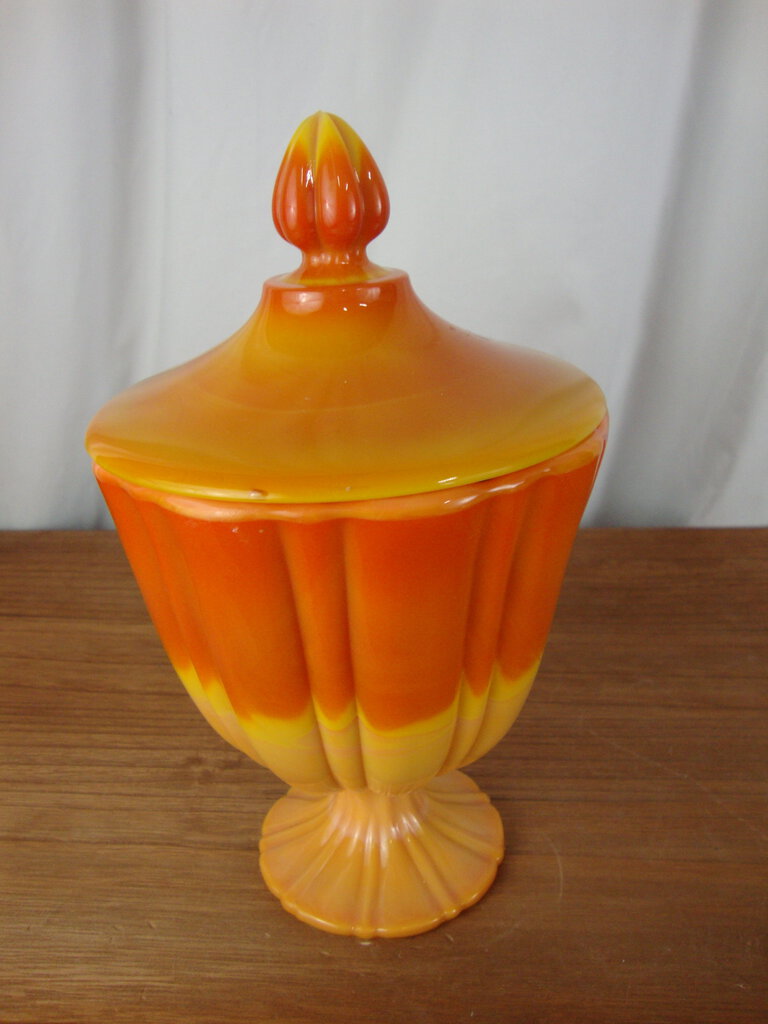 Vintage LE Smith Bittersweet Large Compote with Lid