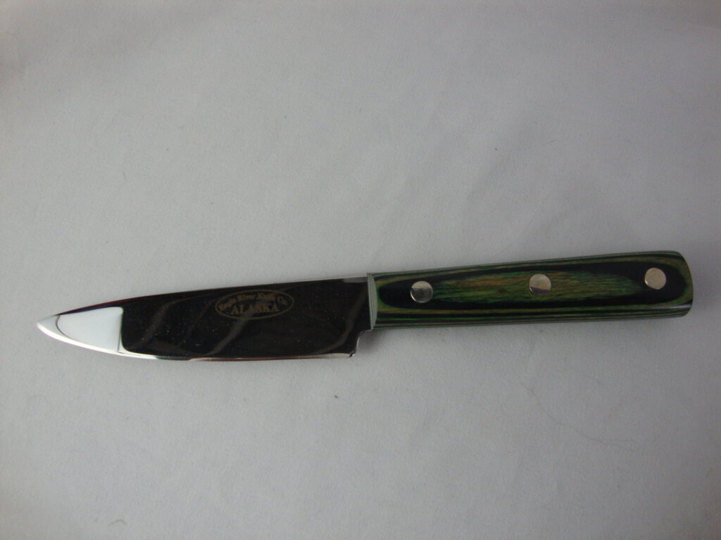 Eagle River Knife Co Alaska Dymondwood Green and Black Handle Kitchen Utility Steak Knife