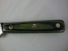 Load image into Gallery viewer, Eagle River Knife Co Alaska Dymondwood Green and Black Handle Kitchen Utility Steak Knife
